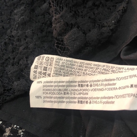 ZARA WOMAN black lace mini dress size:M - Picture 15 of 15